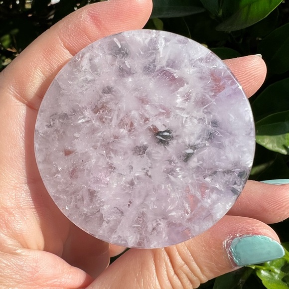 Amethyst Disc with Dendritic - Picture 6 of 7